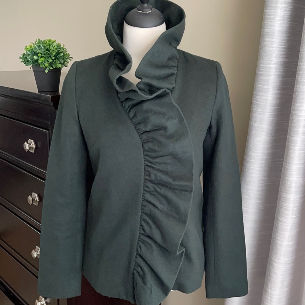 Milly of New York wool ruffle jacket size 0